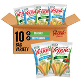 Sensible Portions Veggie Straws – Backpack Snack for Children, 10 Single-Serve Bags of Sea Salt and Zesty Ranch
