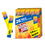 Slim Jim Smoked Jerky Sticks Mild – Pantry-Stable Travel Snack for Backpacks and Cooler-Free Adventures