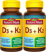 Nature Made Vitamin D3 K2 5000 IU – Single Softgel Daily Supplement for Simple Routines