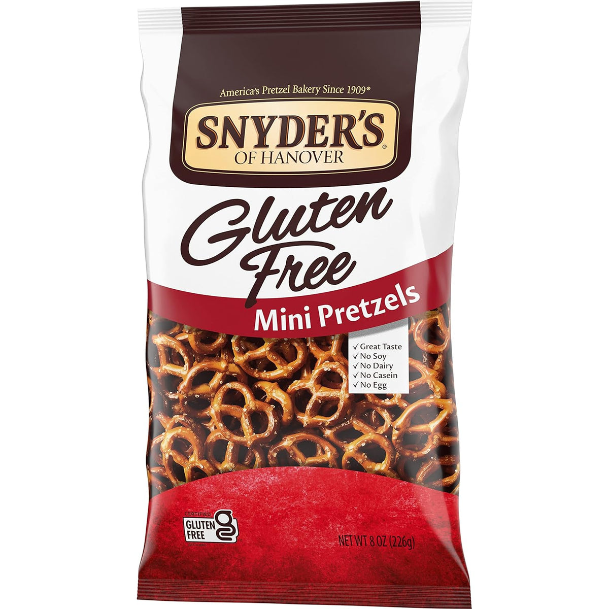 Snyder's of Hanover Gluten Free Mini Pretzels – Kid-Safe Nut-Free Snack for Playdates and After-School Munching