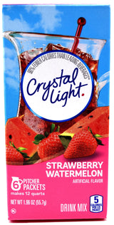 Crystal Light Strawberry Watermelon – Family-Friendly Drink Mix for Lunchboxes and Kid-Safe Hydration, Sugar-Free, 12-Quart Canister