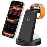 Anlmz 3 in 1 Apple Charging Stand in Black - Executive Desk Charger, Replaces Three Cables for Cleaner Workflow