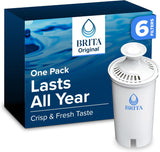 Brita Standard Water Filter for Pitchers – Daily Hydration Filter for Health-Focused Kitchens, 6-Pack