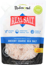 Redmond Real Sea Salt - Thoughtful Gluten Free Gourmet Salt, 16 Ounce Pouch as a Practical Wellness Gift for Her