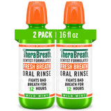 TheraBreath Fresh Breath Mouthwash – Alcohol-Free Mild Mint for a Calming Nightly Oral Care Ritual, 16 Fl Oz (2-Pack)