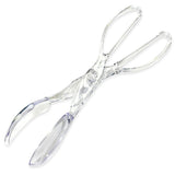 Chef Craft Premium Salad Scissor Tongs – Clear Serveware Accent for Dining Room Tablescapes, One-Handed Buffet Serving