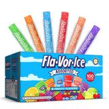 Fla-Vor-Ice Freezer Bars – Nostalgic 80s Childhood Treat Gift Box for Adults, 100 Count Assorted Flavor Variety Pack