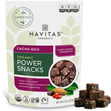 Navitas Organics Cacao Goji Power Bites – Antioxidant-Rich Functional Snack for Yoga Studio and Post-Workout Recovery, 8 oz Pouch