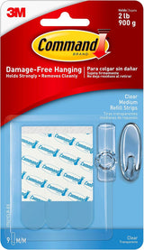 Command Clear Replacement Strips for Bedroom Decor Refresh, Damage-Free Hook Re-Hanging