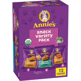 Annie's Organic Variety Pack – Healthy School Lunchbox Snacks for Kids, 12 Grab-and-Go Pouches