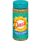 Mrs. Dash Salt-Free Garlic & Herb Blend, Heart-Healthy Pantry Staple for DASH and Low-Sodium Meal Prep