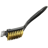 Chef Craft Select Plastic Handle Short Grill Brush, 9 Inch – Portable BBQ Tool for Patio and Camping Grilling