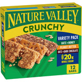 Nature Valley Crunchy Granola Bars – Kid-Friendly After-School Snack Pack, 12 Individually Wrapped Pouches