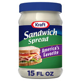 Kraft Sandwich Spread – Portable Picnic Spread for Backyard Burgers and Hot Dogs, 15 fl oz