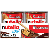 Nutella & GO! Hazelnut Spread with Breadsticks – Road Trip Snack for Backseat Passengers, 12 Single-Serve 1.8 oz Cups