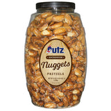 Utz Bulk Pretzel Nuggets 52 oz Resealable Barrel – Family Pantry Staple for Playdates, Game Nights, and Kids' Snack Drawer