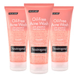 Neutrogena Oil-Free Acne Face Wash Pink Grapefruit Foaming Scrub – 3-Pack Salicylic Acid Cleanser Gift Set for Skincare Lovers