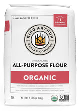 King Arthur Organic All-Purpose Flour, Thoughtful Housewarming Gift for Home Bakers in a 5 lb Bulk Bag