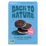 Back to Nature Classic Creme Sandwich Cookies - Lunchbox Snack for Kids, Plant-Based and Free from Artificial Colors
