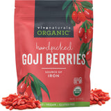 Viva Naturals Organic Goji Berries – Lightweight Trail Mix Ingredient for Hiking, Camping, and Backcountry Snacking, 8 oz