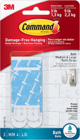 Command Modern Reflections Bath Hook – Satin Nickel Wall Accent for Spa-Inspired Bathroom Decor