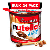 Nutella & GO! Chocolate Hazelnut Spread with Breadsticks – Kid-Friendly After-School Snack, 24 Bulk Snack Packs