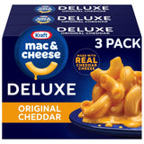 Kraft Deluxe Original Mac & Cheese – Clean-Label Pantry Staple with No Artificial Flavors, 3 Pack