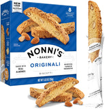 Nonni's Originali Almond Biscotti – Elegant Housewarming Present for Coworkers, 8 Individually Wrapped Servings