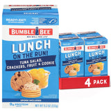 Bumble Bee Tuna Salad Lunch Kit for Camping and Hiking Trip, Shelf Stable Ready to Eat Meal with Crackers, Peaches, and Spork
