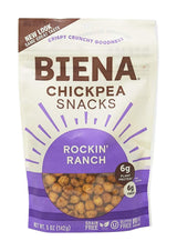 BIENA Rockin' Ranch Chickpea Snacks - Allergen-Friendly School Safe Crunchy Protein Snack for Children - 5 Ounce Resealable Pouch