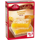 Betty Crocker Delights Supreme Lemon Bars Mix, 16.5 oz – Homemade Birthday Gift for Mom and Women Who Love to Bake