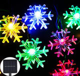 Brightever Solar Snowflake String Lights 20 Ft 30 LED – Weatherproof Patio & Garden Decor for Outdoor Dinners and Camping Nights