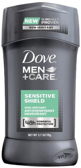 Dove Men+Care Antiperspirant Stick Sensitive Shield 2.7 oz 4 Pack Skin Safe Hypoallergenic Deodorant for Irritation Prone Skin