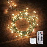 Dailyart Starry Lights 6ft Warm White – Cozy Bedroom Decor & Living Room Ambiance, 120 LED Bendable Copper Wire