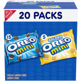 OREO Mini Mix Sandwich Cookies Variety Pack 20 Pack Care Package for College Students, Snack Gift Box