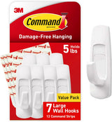 Command Large Utility Hooks – Cozy Living Room Wall Decor for Stockings and Garlands