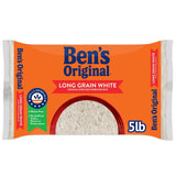 BEN'S ORIGINAL Parboiled White Rice, 5 lb Bulk Pack – Reliable 20-Minute Side Dish for Family Dinners and Stir-Fry Bases