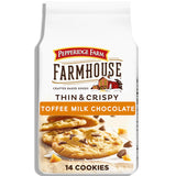 Pepperidge Farm Farmhouse Thin & Crispy Toffee Milk Chocolate Cookies – Hostess Gift for Holiday Parties, Elegant Snack Basket Pick