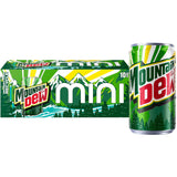 Mountain Dew Soda Mini Cans 7.5oz Pack of 10 – Kid-Sized Portion Control for Lunchboxes and Birthday Parties