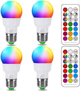 ILC RGB Color Changing LED Bulbs for Living Room Ambiance, 12 Colors Dimmable Mood Light with Remote
