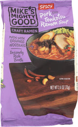 Mike's Mighty Good Tonkotsu Spicy Pillow Pack – Lightweight Camp Lunch for Backcountry Cooks, Just-Add-Water Spicy Broth