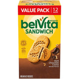 belVita Breakfast Sandwich Bars – School Lunchbox Add-In for Kids and Teens, Dark Chocolate Creme 12-Pack