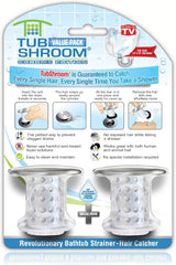 TubShroom Hair Catcher for Tub Drains - One-Piece Minimalist Design, No Visible Mesh or Bulky Catcher on Top