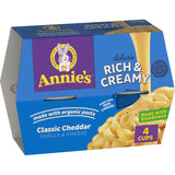 Annie's Organic Shells and Cheese Single Serve Cups – After School Snack for Picky Eaters, Real Cheddar No Artificial Flavors