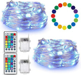 TenSteed Fairy Lights 2 Pack – Thoughtful Birthday Gift for Mom, Multicolor Twinkle Lights with Remote for Bedroom and Patio