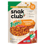 Snak Club Tajin Toasted Corn – Non-GMO Gluten-Free Snack for Wellness Routines, Light Chili-Lime Corn Nuggets 11 oz Resealable