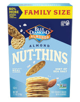 Blue Diamond Almonds Nut-Thins Hint of Sea Salt – Resealable Road Trip Cracker for Backseat Snacking