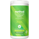 Method Lime & Sea Salt All-Purpose Wipes for an Uncluttered Kitchen, One-Canister Replacement for Sprays and Towels