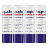 Aquaphor Lip Repair Stick with Jojoba Oil and Shea Butter – Pocket-Sized Balm for Hiking and Trail Use, 4-Pack