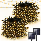 Lumify Solar String Lights 400 LED 144FT – All-Weather Patio, Pergola and Campsite Lighting